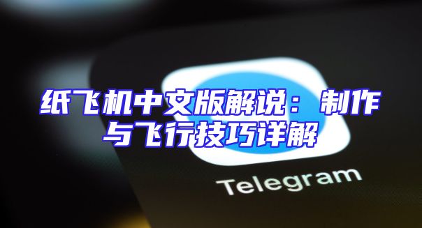 纸飞机中文版解说：制作与飞行技巧详解