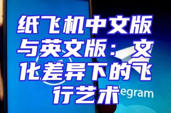 纸飞机中文版与英文版：文化差异下的飞行艺术