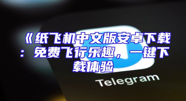 《纸飞机中文版安卓下载：免费飞行乐趣，一键下载体验