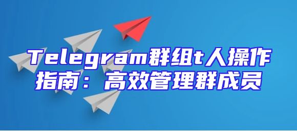 Telegram群组t人操作指南：高效管理群成员