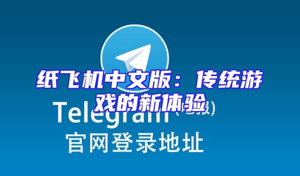 纸飞机中文版：传统游戏的新体验