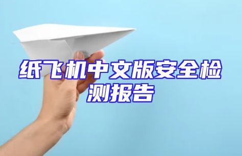 纸飞机中文版安全检测报告