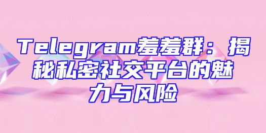 Telegram羞羞群：揭秘私密社交平台的魅力与风险