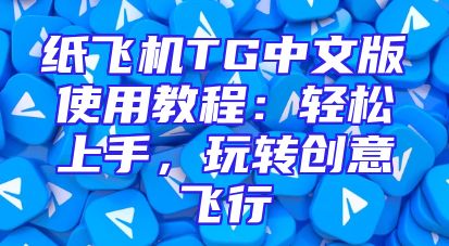 纸飞机TG中文版使用教程：轻松上手，玩转创意飞行