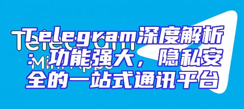 Telegram深度解析：功能强大，隐私安全的一站式通讯平台