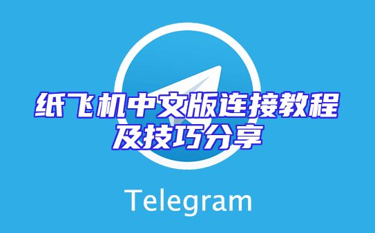 纸飞机中文版连接教程及技巧分享