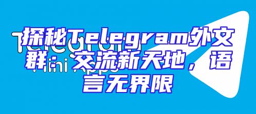 探秘Telegram外文群：交流新天地，语言无界限