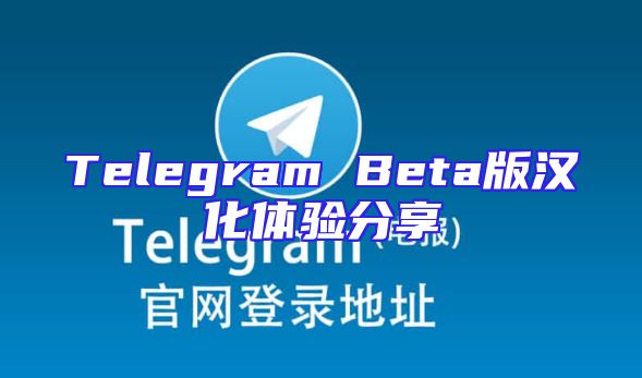 Telegram Beta版汉化体验分享
