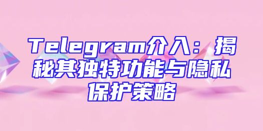 Telegram介入：揭秘其独特功能与隐私保护策略