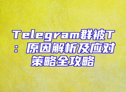 Telegram群被T：原因解析及应对策略全攻略