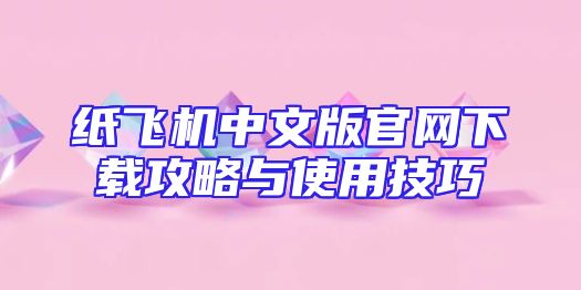 纸飞机中文版官网下载攻略与使用技巧