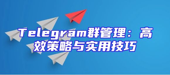 Telegram群管理：高效策略与实用技巧