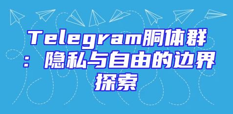 Telegram胴体群：隐私与自由的边界探索