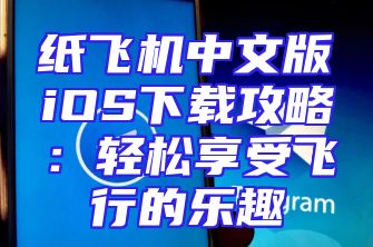 纸飞机中文版iOS下载攻略：轻松享受飞行的乐趣