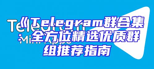 《Telegram群合集：全方位精选优质群组推荐指南