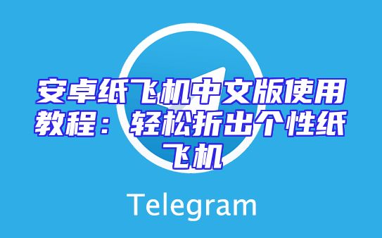 安卓纸飞机中文版使用教程：轻松折出个性纸飞机