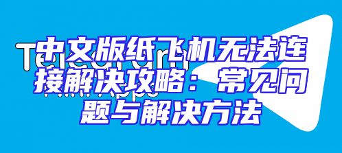 中文版纸飞机无法连接解决攻略：常见问题与解决方法