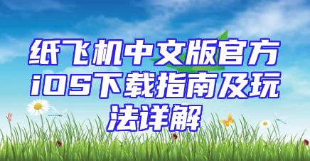 纸飞机中文版官方iOS下载指南及玩法详解