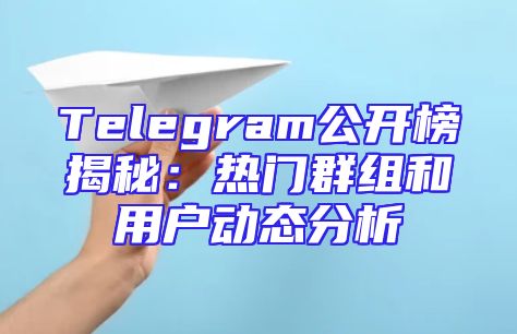 Telegram公开榜揭秘：热门群组和用户动态分析