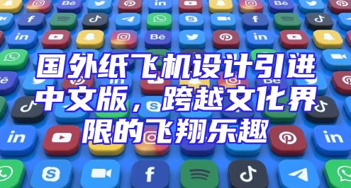 国外纸飞机设计引进中文版，跨越文化界限的飞翔乐趣