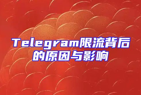 Telegram限流背后的原因与影响