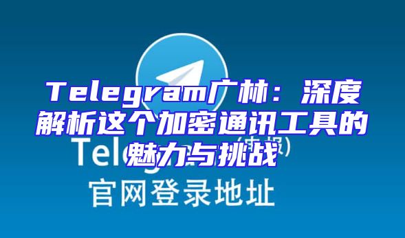 Telegram广林：深度解析这个加密通讯工具的魅力与挑战