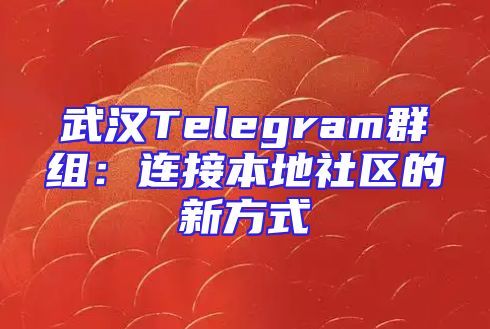 武汉Telegram群组：连接本地社区的新方式