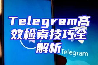 Telegram高效检索技巧全解析