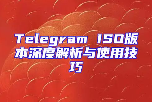 Telegram ISO版本深度解析与使用技巧
