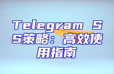 Telegram SS策略：高效使用指南