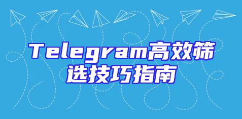 Telegram高效筛选技巧指南