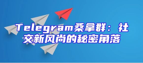 Telegram桑拿群：社交新风尚的秘密角落