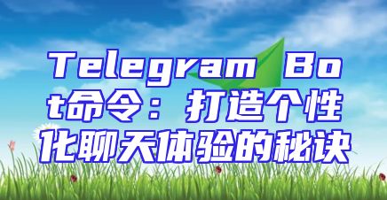 Telegram Bot命令：打造个性化聊天体验的秘诀
