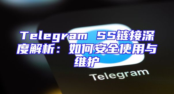 Telegram SS链接深度解析：如何安全使用与维护