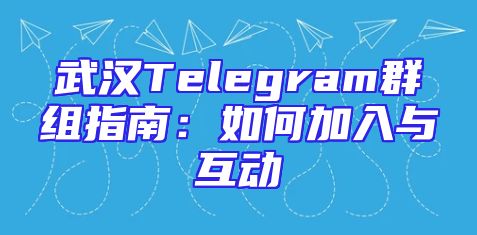 武汉Telegram群组指南：如何加入与互动