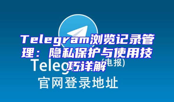 Telegram浏览记录管理：隐私保护与使用技巧详解