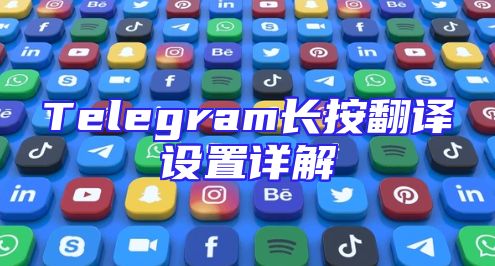 Telegram长按翻译设置详解