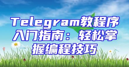 Telegram教程序入门指南：轻松掌握编程技巧
