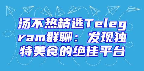 汤不热精选Telegram群聊：发现独特美食的绝佳平台