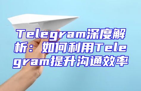Telegram深度解析：如何利用Telegram提升沟通效率