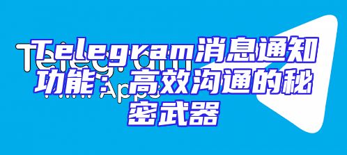 Telegram消息通知功能：高效沟通的秘密武器