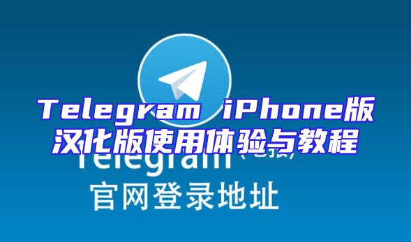 Telegram iPhone版汉化版使用体验与教程