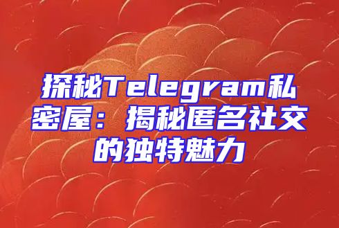 探秘Telegram私密屋：揭秘匿名社交的独特魅力