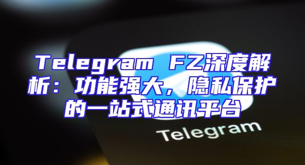 Telegram FZ深度解析：功能强大，隐私保护的一站式通讯平台