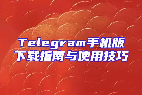 Telegram手机版下载指南与使用技巧