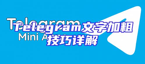 Telegram文字加粗技巧详解