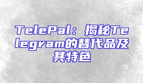 TelePal：揭秘Telegram的替代品及其特色