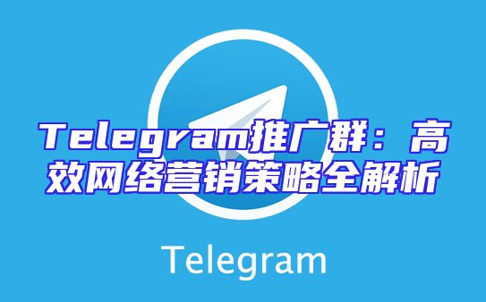 Telegram推广群：高效网络营销策略全解析