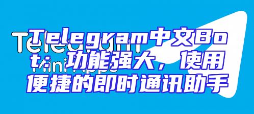 Telegram中文Bot：功能强大，使用便捷的即时通讯助手