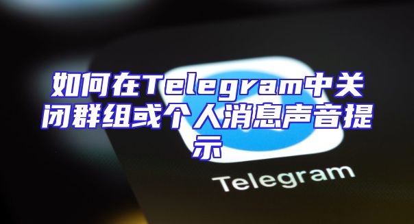 如何在Telegram中关闭群组或个人消息声音提示
